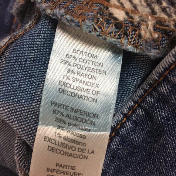 Chico's Pull-On Jeans Rhinestones Embellished Medium Wash Size 1 - Picture 8 of 12